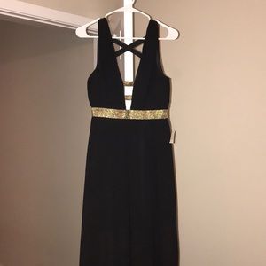 Black and gold dress